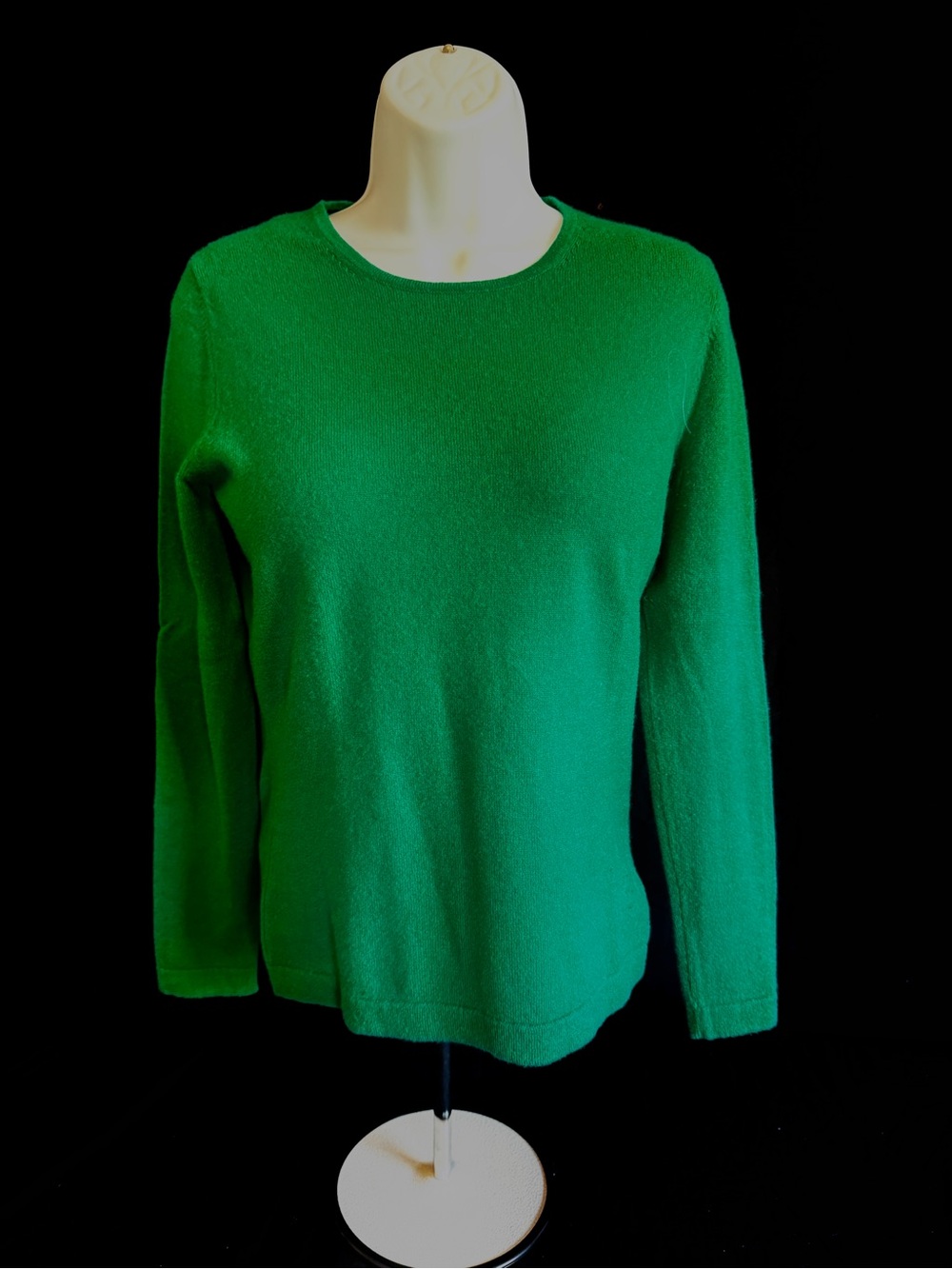 Pure Collection Rich Green Scoop Neck Knit Top